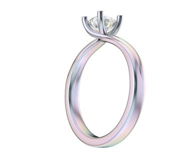 Güzel nişan yüzüğü arka planda izole edildi. 