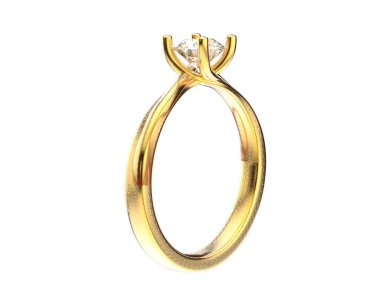 Güzel nişan yüzüğü arka planda izole edildi. 