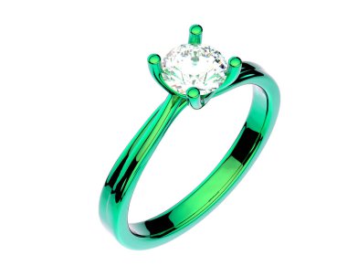 Güzel nişan yüzüğü arka planda izole edildi. 