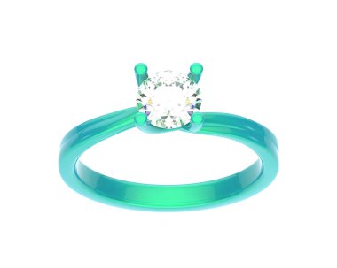 Güzel nişan yüzüğü arka planda izole edildi. 