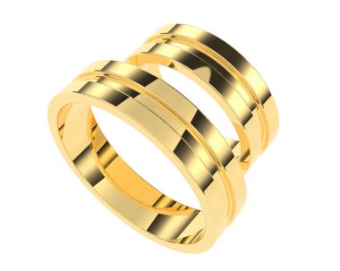 Güzel nişan yüzüğü arka planda izole edildi. 