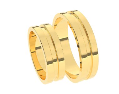 Güzel nişan yüzüğü arka planda izole edildi. 