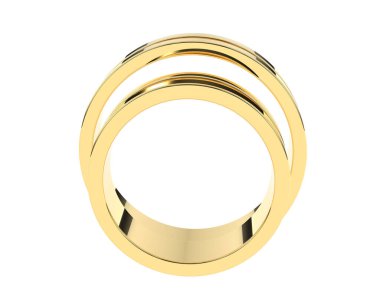 Güzel nişan yüzüğü arka planda izole edildi. 