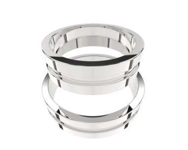 Güzel nişan yüzüğü arka planda izole edildi. 