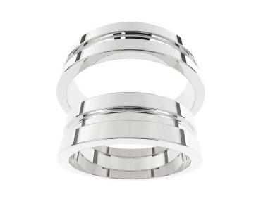 Güzel nişan yüzüğü arka planda izole edildi. 