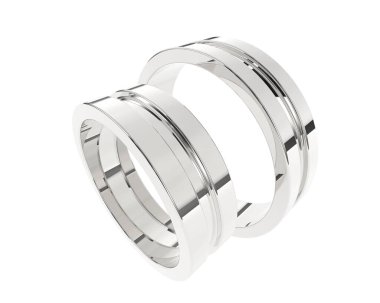 Güzel nişan yüzüğü arka planda izole edildi. 