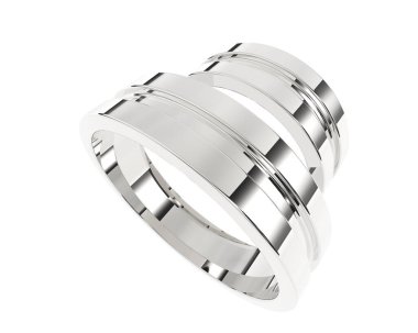 Güzel nişan yüzüğü arka planda izole edildi. 