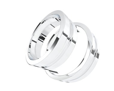 Güzel nişan yüzüğü arka planda izole edildi. 