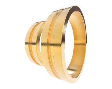 Güzel nişan yüzüğü arka planda izole edildi. 