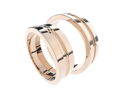 Güzel nişan yüzüğü arka planda izole edildi. 