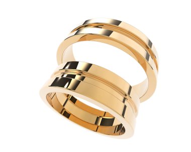 Güzel nişan yüzüğü arka planda izole edildi. 