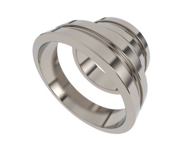 Güzel nişan yüzüğü arka planda izole edildi. 