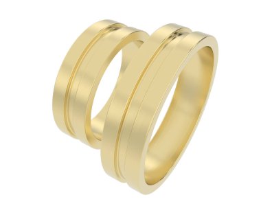 Güzel nişan yüzüğü arka planda izole edildi. 