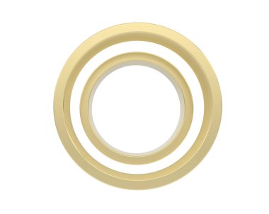 Güzel nişan yüzüğü arka planda izole edildi. 