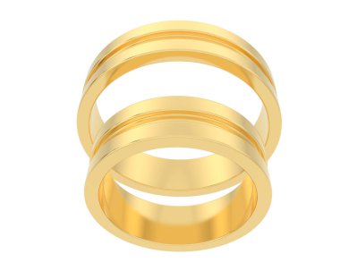 Güzel nişan yüzüğü arka planda izole edildi. 