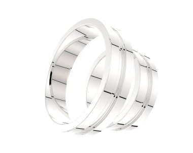 Güzel nişan yüzüğü arka planda izole edildi. 