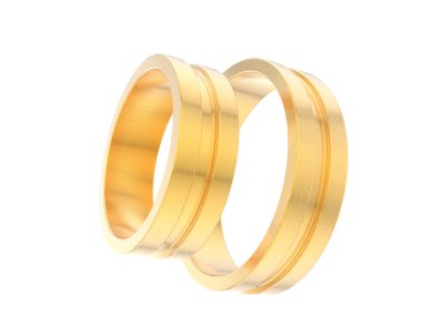 Güzel nişan yüzüğü arka planda izole edildi. 