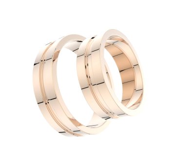 Güzel nişan yüzüğü arka planda izole edildi. 