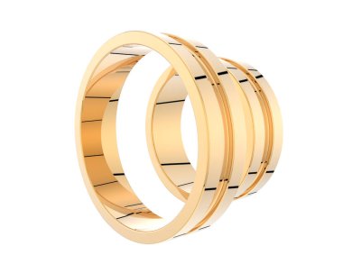 Güzel nişan yüzüğü arka planda izole edildi. 