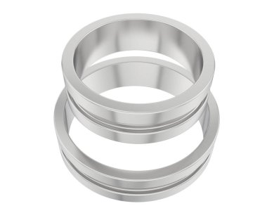 Güzel nişan yüzüğü arka planda izole edildi. 