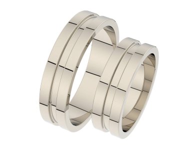 Güzel nişan yüzüğü arka planda izole edildi. 