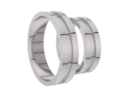 Güzel nişan yüzüğü arka planda izole edildi. 