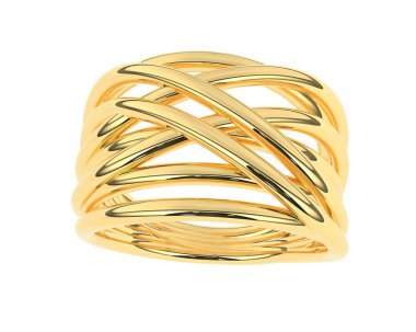 Güzel nişan yüzüğü arka planda izole edildi. 