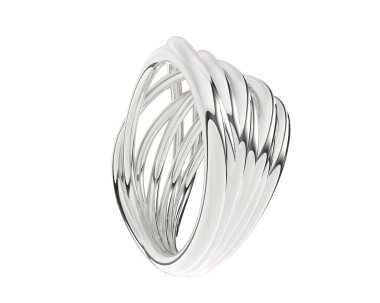 Güzel nişan yüzüğü arka planda izole edildi. 