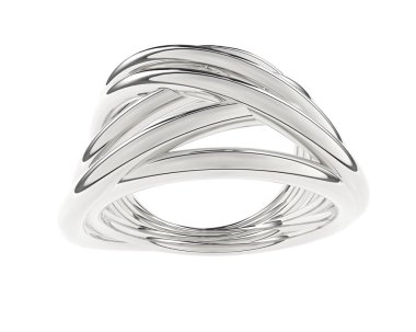 Güzel nişan yüzüğü arka planda izole edildi. 