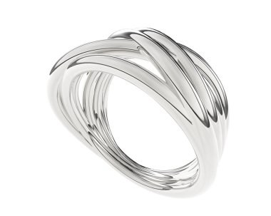 Güzel nişan yüzüğü arka planda izole edildi. 