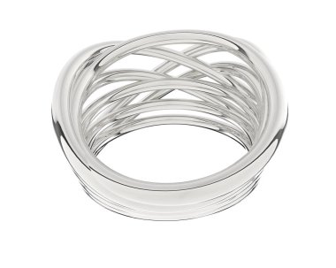 Güzel nişan yüzüğü arka planda izole edildi. 