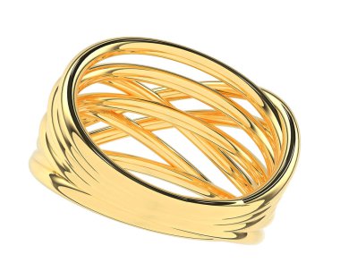 Güzel nişan yüzüğü arka planda izole edildi. 