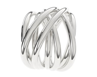 Güzel nişan yüzüğü arka planda izole edildi. 