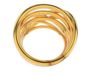 Güzel nişan yüzüğü arka planda izole edildi. 