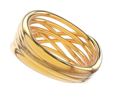 Güzel nişan yüzüğü arka planda izole edildi. 