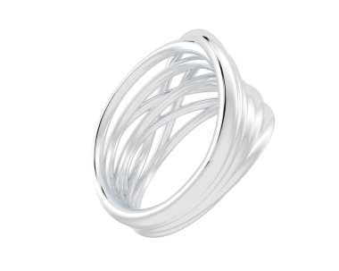 Güzel nişan yüzüğü arka planda izole edildi. 