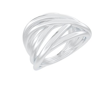 Güzel nişan yüzüğü arka planda izole edildi. 