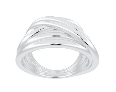 Güzel nişan yüzüğü arka planda izole edildi. 