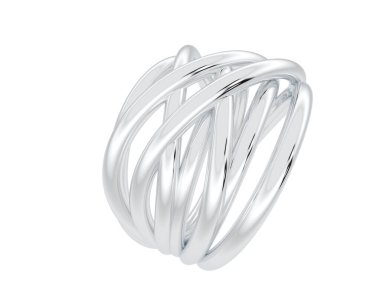 Güzel nişan yüzüğü arka planda izole edildi. 