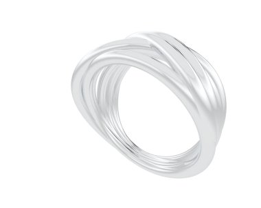 Güzel nişan yüzüğü arka planda izole edildi. 