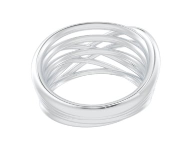 Güzel nişan yüzüğü arka planda izole edildi. 