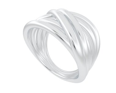 Güzel nişan yüzüğü arka planda izole edildi. 