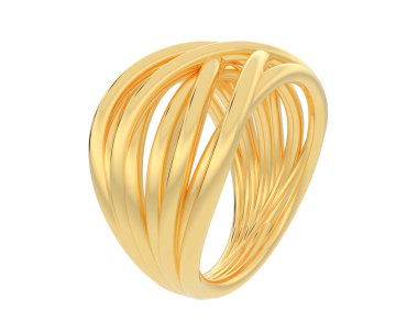 Güzel nişan yüzüğü arka planda izole edildi. 