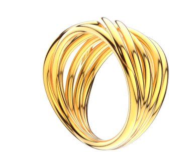 Güzel nişan yüzüğü arka planda izole edildi. 