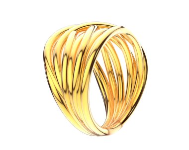 Güzel nişan yüzüğü arka planda izole edildi. 