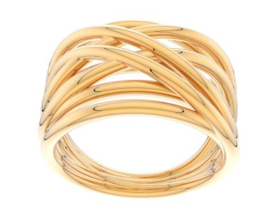 Güzel nişan yüzüğü arka planda izole edildi. 