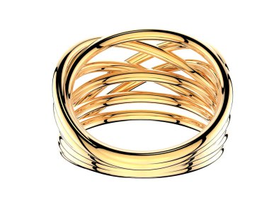 Güzel nişan yüzüğü arka planda izole edildi. 