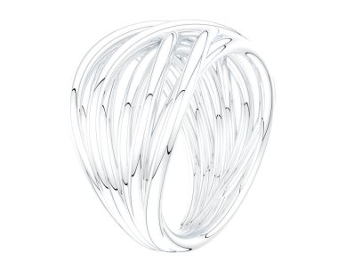 Güzel nişan yüzüğü arka planda izole edildi. 