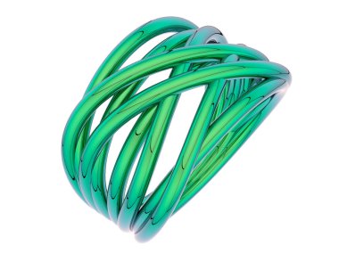 Güzel nişan yüzüğü arka planda izole edildi. 