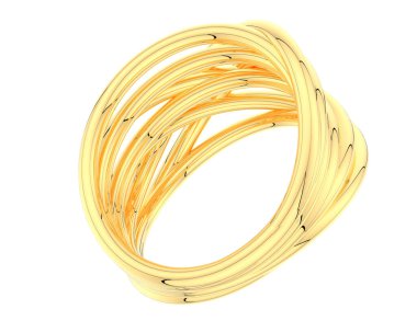 Güzel nişan yüzüğü arka planda izole edildi. 